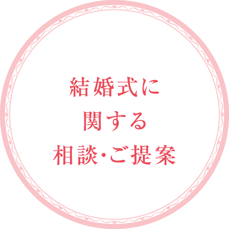 結婚式に関する相談・ご提案